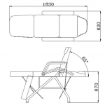 Косметологическое кресло "HZ-3560" механика